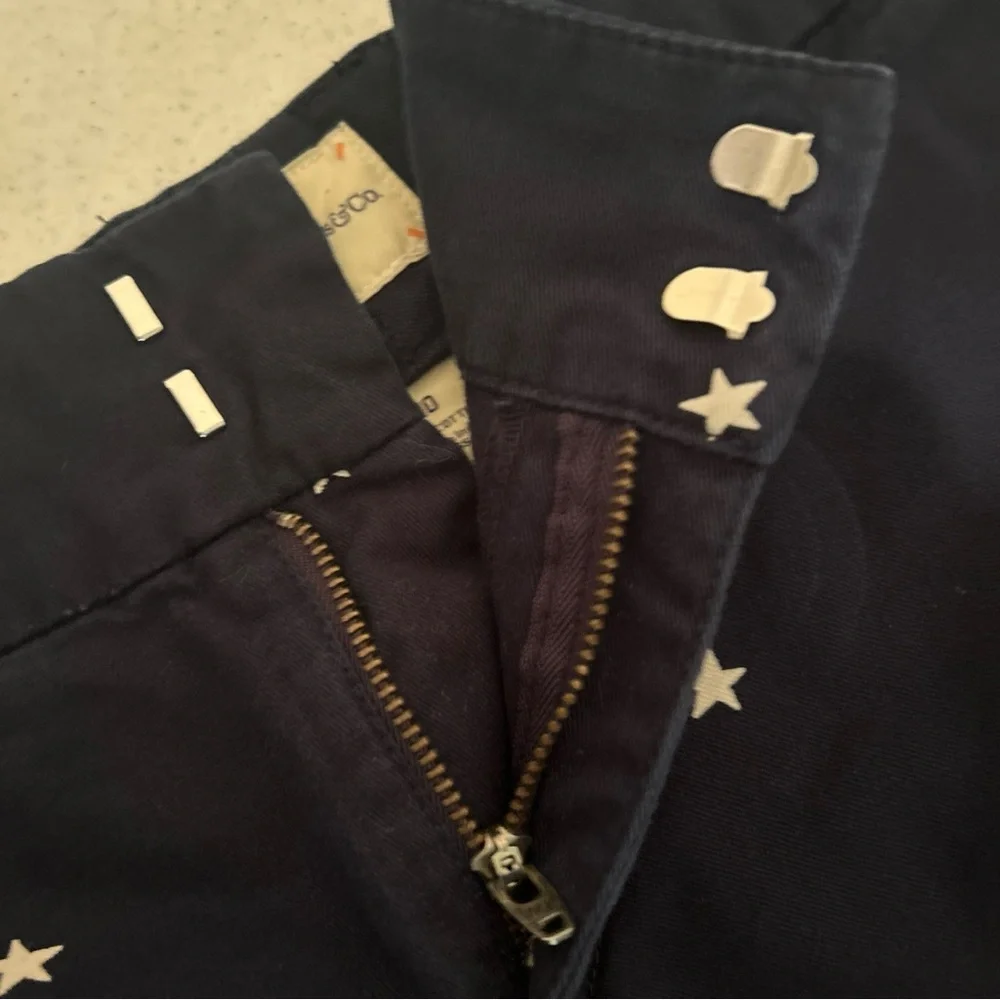 Polka Dot Stars Shorts Women’s 10 Short Shorts Chino Navy White Vacation
